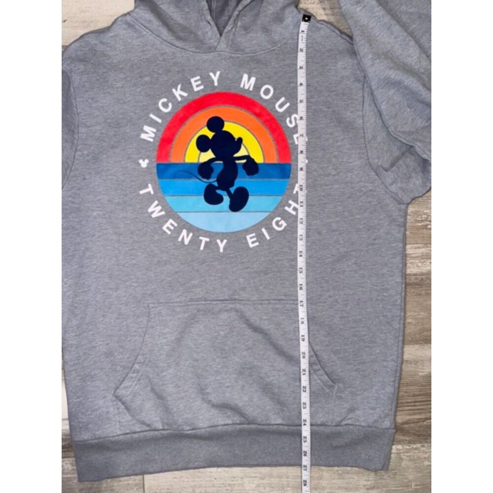 Neff x Disney Mickey Mouse Gray Graphic Pullover Hoodie Fleece Size Medium - Picture 6 of 9